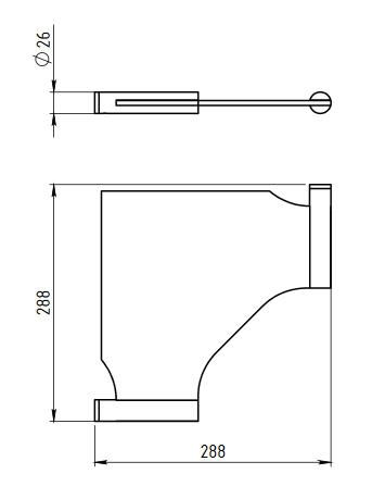 Novaservis Metalia 2 sarokpolc, króm 6235,0