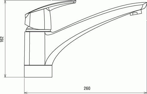 Novaservis Metalia 56 egykaros konyhai csaptelep, króm, STANDARD 50091,0