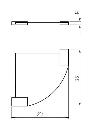 Novaservis Metalia 9 sarokpolc, króm 0935,0