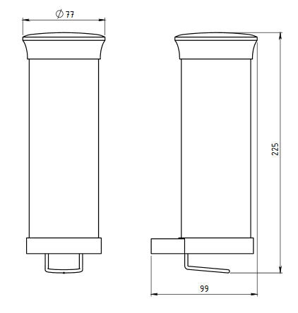 Novaservis Metalia 9 sminklemosó korong tároló üveg, króm 0972,0