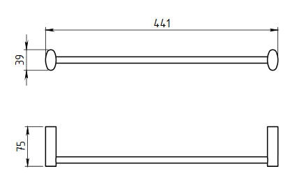 Novaservis Metalia 10 törülközőtartó 510 mm, króm 0027,0