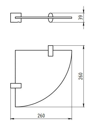 Novaservis Metalia 10 sarokpolc, króm 0035,0