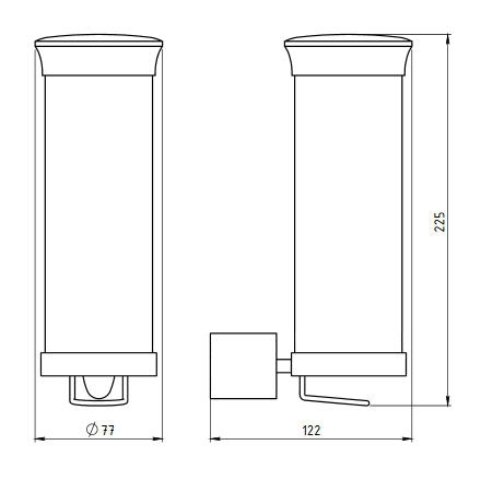 Novaservis Metalia 10 sminklemosó korong tároló üveg, króm 0072,0