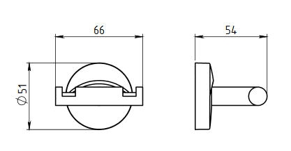 Novaservis Metalia 11 dupla akasztó, króm 0156,0