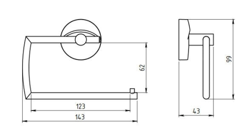 Novaservis Metalia 11 WC-papír tartó, króm 0131,0