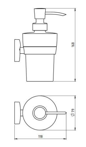 Novaservis Metalia 11 folyékonyszappan-adagoló, króm 0155,0