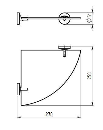 Novaservis Metalia 11 sarokpolc, króm 0135,0