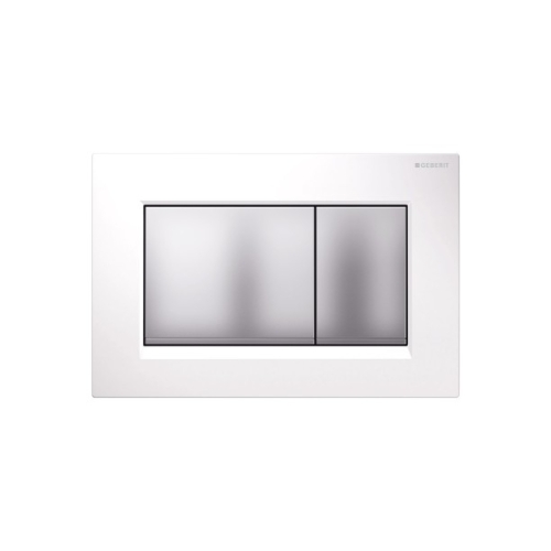 Geberit Sigma 30 működtető nyomólap, kétmennyiséges fehér/matt króm/matt króm 115.883.KL.1 (115883KL1)