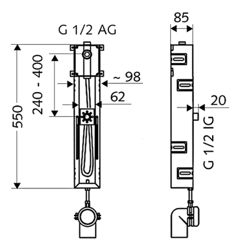 SCHELL COMPACT II vizelde-szerelőmodul előfalazáshoz 032840099