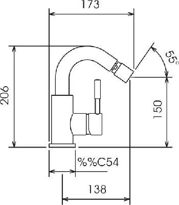 Novaservis Tower Tech bidécsaptelep, króm 12611,0