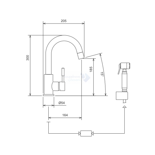 Novaservis Tower Tech bidé szett mosdócsaptelep zuhannyal, króm 12631,0
