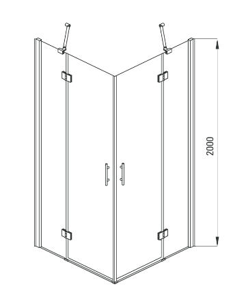 Deante Abelia 90x90 cm-es szögletes zuhanykabin KTA 043P