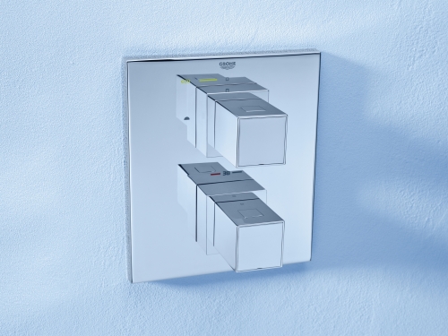 Grohe Grohtherm Cube egyirányú termosztátos falsík alatti zuhany csaptelep 19959 000 (19959000)