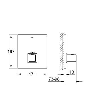 Grohe Grohtherm Cube központi termosztát 19961 000 (19961000)