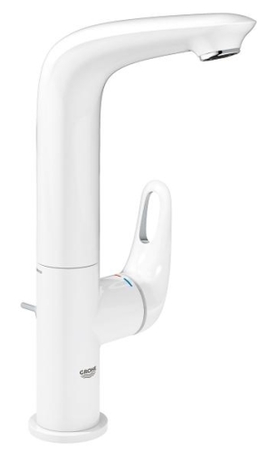Grohe Eurostyle (2015) egykaros magasított mosdó csaptelep leeresztővel, fehér L méret 23569LS3