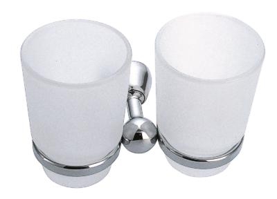 Novaservis Metalia 3 dupla üveg fogmosópohár tartóval, szatén-króm 6357,9