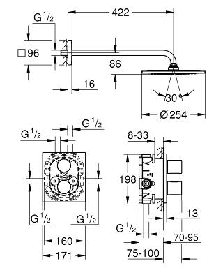 Grohe Grohtherm 3000 Cosmopolitan zuhany szett F-Series 10