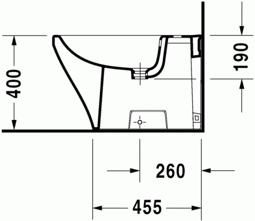 Duravit Durastyle álló bidé, 63x37 cm 2283100000