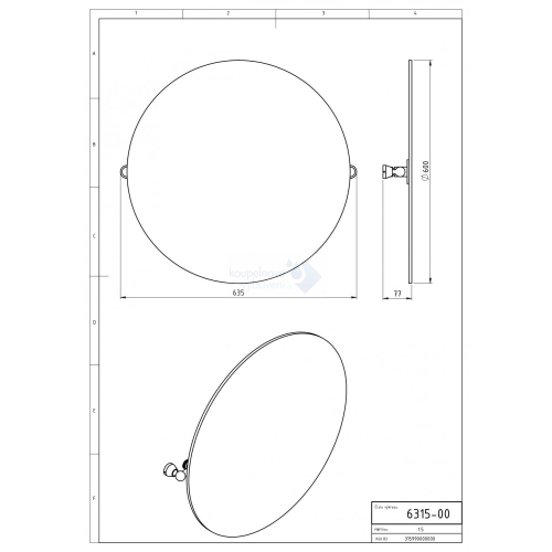 Novaservis Metalia 3 kerek tükör 60 cm, üveg, 6315