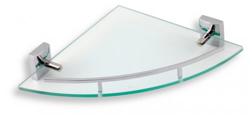 Novaservis Metalia 12 sarok üvegpolc kerettel, króm 0258,0