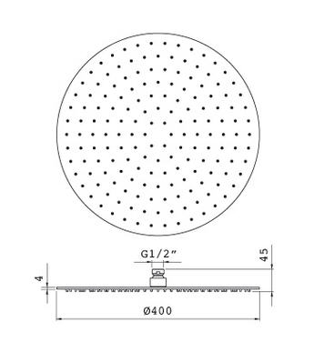 BUGNATESE 40 cm-es kerek fejzuhany 19839CR
