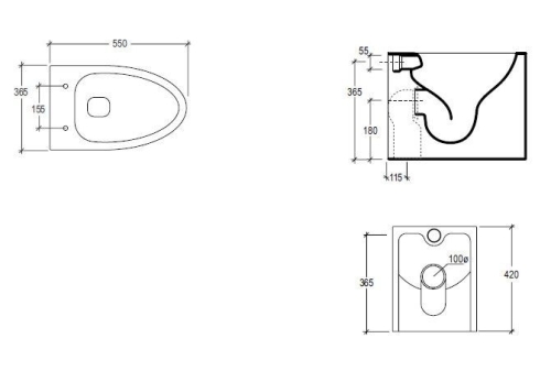 GSG Ceramic Boing álló wc BOWC01