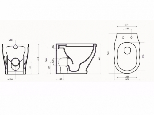 GSG Ceramic Time álló wc TIWC01