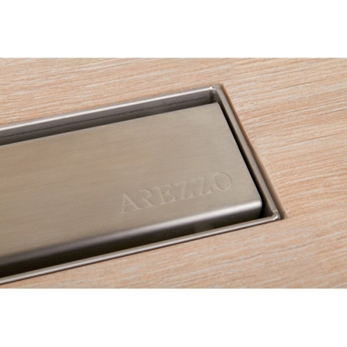 AREZZO design 800 mm-es rozsdamentes acél zuhanyfolyóka Steel ráccsal AR-800