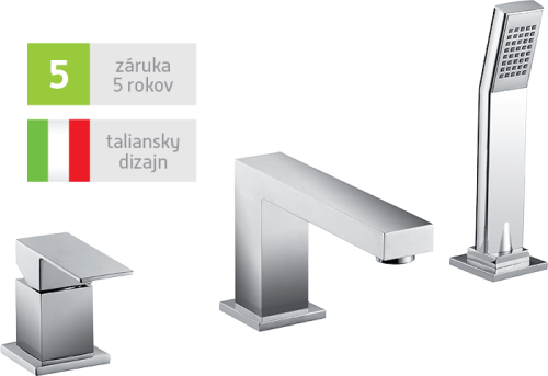 Hopa Thames BA752322C perembe építhető kád és zuhany csaptelep