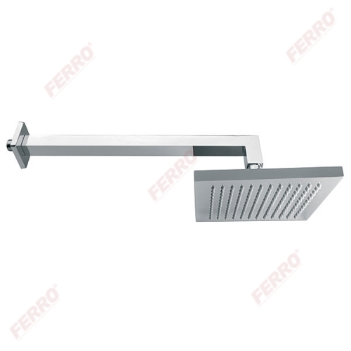 Ferro Quadro 8” fix fejzuhany szett, króm, NPT04