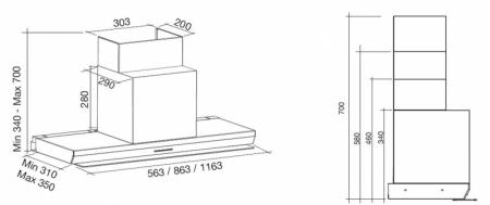 FALMEC VIRGOLA H34-H58 60 T600 CVJN60.E0P2#ZZZ3461F