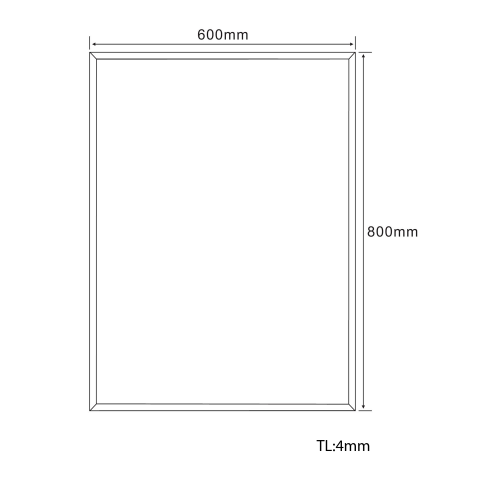 Sapho AQUALINE 60x80 cm csiszolt tükör akasztó nélkül 22496
