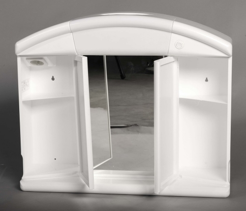 Aqualine Salva tükrös műanyag fürdőszoba szekrény, 59x50x15,5 cm, (671232)