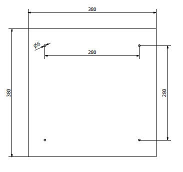 Aqualine SPARK inox tükrös fürdőszoba szekrény, 45x45x12 cm (PCA004)