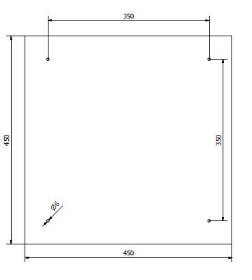 Aqualine BABY inox szekrény világítás nélkül, 45x45x13 cm (PCA002)
