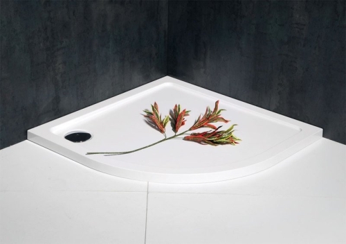 Aqualine STARYL 90x90x4 cm negyedköríves zuhanytálca, R55 (RS285)