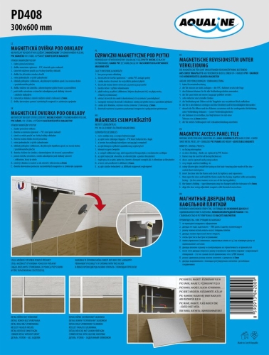 Aqualine Mágneses csempeajtó 300X600 (PD408)