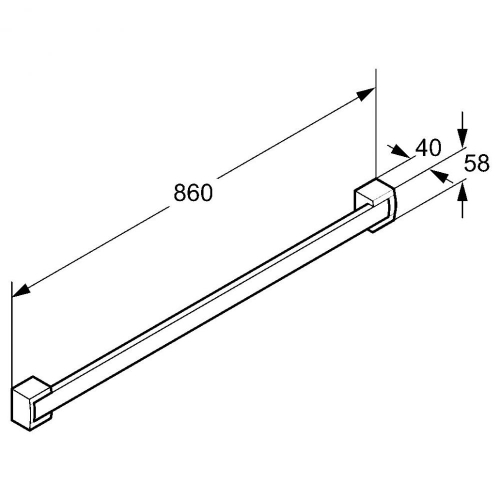 Kludi Joop fürdőlepedő tartó 800 mm, króm, 5597905