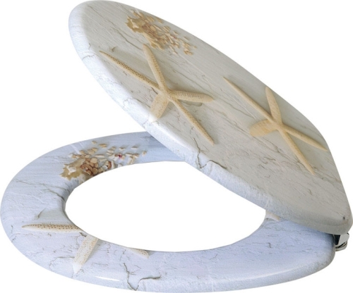 Aqualine WC ülőke mdf univerzális réz pánttal CSILLAGOK (HY1185)