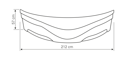 Aqualine DUNAJ II 150 előlap, magasság 57 cm (G1355)