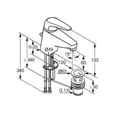 Kludi Logo Mix álló mosdócsaptelep, króm, 382810575