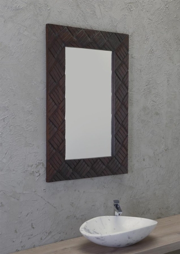 Sapho Bedeg 70x100cm tükör, sötétbarna színű fa kerettel (IN195)