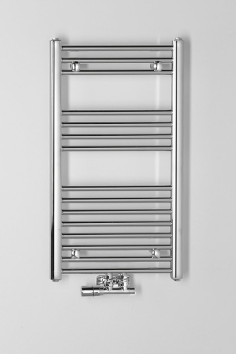Sapho ALYA 450x800mm egyenes fürdőszobai radiátor középső bekötéssel, króm 1145-01