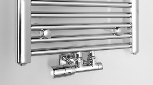Sapho ALYA 450x800mm egyenes fürdőszobai radiátor középső bekötéssel, króm 1145-01