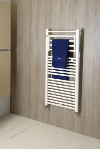 Sapho STYLO 500x1101mm fürdőszobai radiátor lenyitható törölközőtartóval, fehér (DC115)