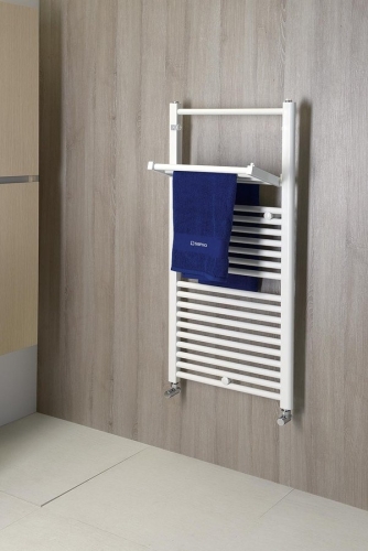 Sapho STYLO 500x1101mm fürdőszobai radiátor lenyitható törölközőtartóval, fehér (DC115)