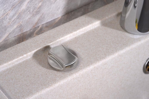 Sapho 57x51 cm egymedencés gránit mosogató, bézs GR1002