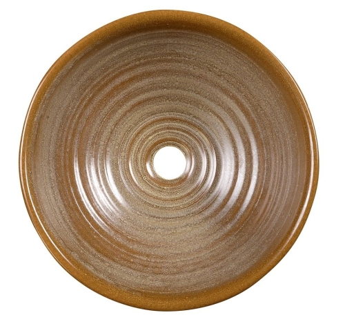 Sapho ATTILA átmérő 42,5 cm kerámia mosdó, barna (DK009)