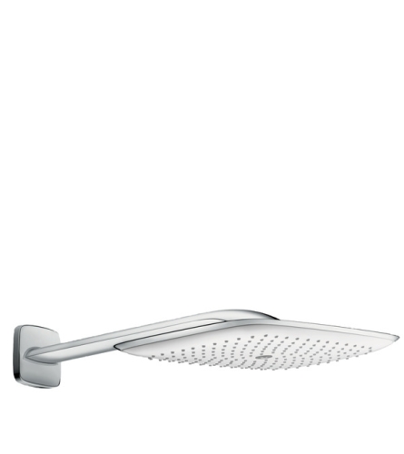 Hansgrohe PuraVida 400 Air 1jet fejzuhany, 390 mm-es zuhanykarral, EcoSmart 9 l/perc,króm/fehér 26602400 (26602400)