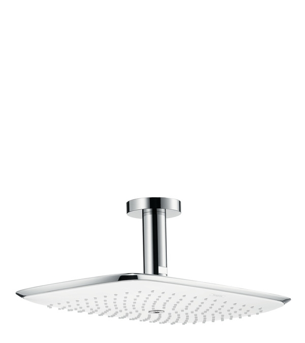 Hansgrohe PuraVida 400 Air 1jet fejzuhany, 100 mm-es mennyezeti csatlakozóval, EcoSmart 9 l/perc króm/fehér 26603 400 (26603400)